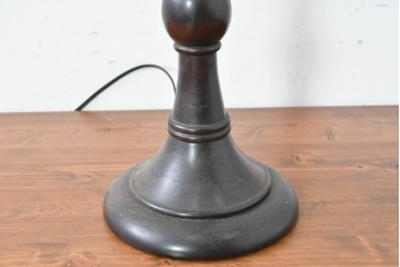 中古　松本民芸家具　和洋折衷デザイン　和紙製プリーツシェードのA型スタンド　(R-086883)