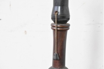 中古　松本民芸家具　和洋折衷デザイン　和紙製プリーツシェードのA型スタンド　(R-086883)