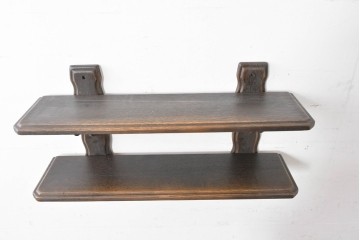 中古　美品　飛騨産業　キツツキ　プロヴィンシャル(Provincial)　ブリティッシュカントリーな素朴さが魅力の2段ウォールシェルフ　(R-086884)