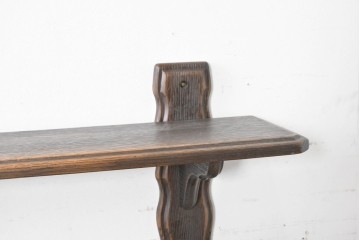 中古　美品　飛騨産業　キツツキ　プロヴィンシャル(Provincial)　ブリティッシュカントリーな素朴さが魅力の2段ウォールシェルフ　(R-086884)