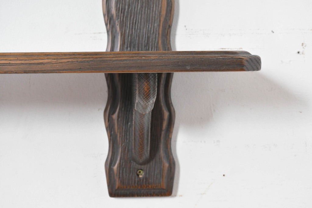 中古　美品　飛騨産業　キツツキ　プロヴィンシャル(Provincial)　ブリティッシュカントリーな素朴さが魅力の2段ウォールシェルフ　(R-086884)