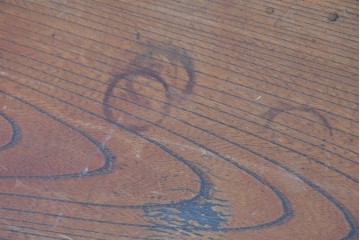 和製アンティーク　明治大正期　総欅(ケヤキ)材　引き出し3杯付きの文机　(R-086886)