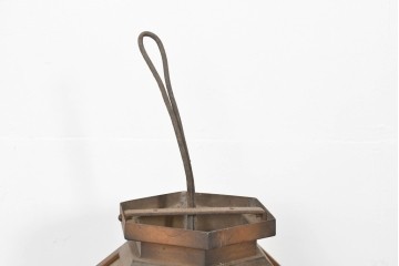 和製アンティーク　花菱文様をあしらった六角形のシーリングライト　(R-086887)