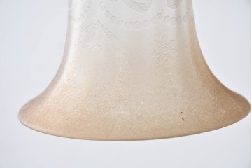 フランスアンティーク　優美な曲線を描く真鍮フレームの3灯シャンデリア　(R-086888)