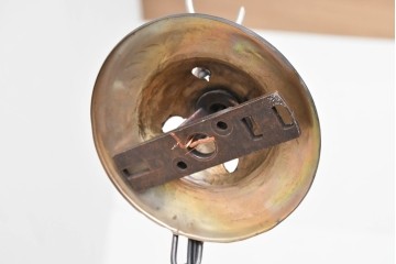 イギリスヴィンテージ　ビビッドな差し色が目を惹くステンドグラスの球体型ペンダントライト　(R-086891)