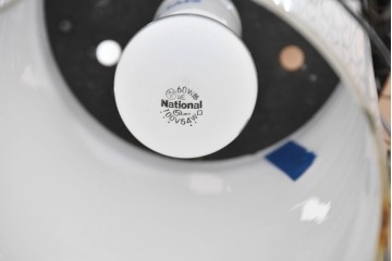 和製アンティーク　透かし模様が印象的な球体デザインの吊り下げ照明　(R-086894)