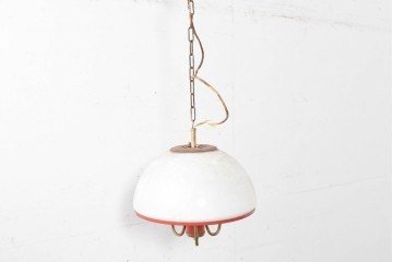 和製ビンテージ　レトロな配色のガラスシェードが目を引く吊り下げ照明　(R-086896)