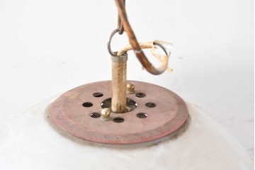 和製ビンテージ　レトロな配色のガラスシェードが目を引く吊り下げ照明　(R-086896)