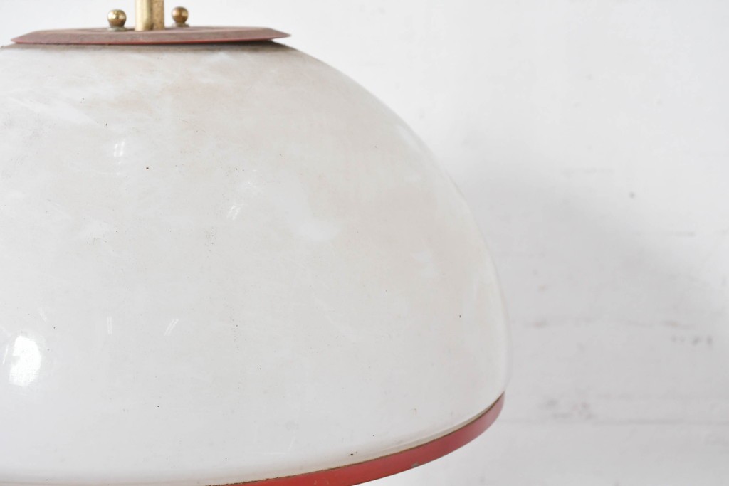 和製ビンテージ　レトロな配色のガラスシェードが目を引く吊り下げ照明　(R-086896)