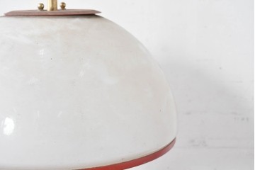 和製ビンテージ　レトロな配色のガラスシェードが目を引く吊り下げ照明　(R-086896)