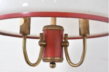 和製ビンテージ　レトロな配色のガラスシェードが目を引く吊り下げ照明　(R-086896)