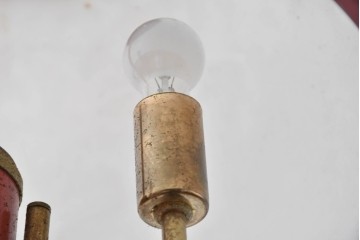 和製ビンテージ　レトロな配色のガラスシェードが目を引く吊り下げ照明　(R-086896)