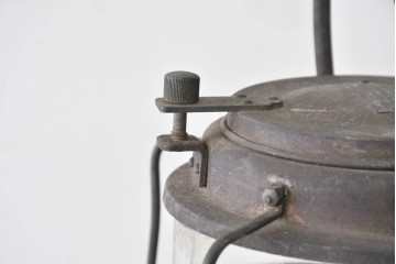 《引っ掛けシーリング式ペンダントライト加工費込み》　和製ヴィンテージ　日本船燈株式会社　無骨で渋い風合いが魅力の真鍮製マリンランプ　(R-086897)