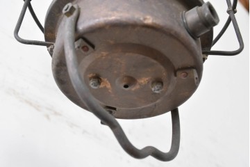 《引っ掛けシーリング式ペンダントライト加工費込み》　和製ヴィンテージ　日本船燈株式会社　無骨で渋い風合いが魅力の真鍮製マリンランプ　(R-086897)