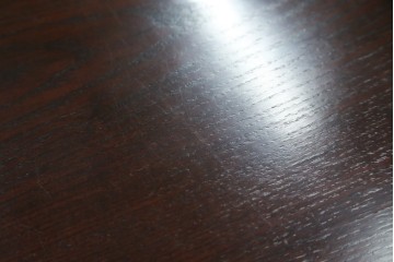 中古　美品　三面栗(クリ)材　格子戸の水屋箪笥サイドボード　(R-086903)