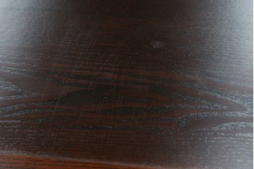 中古　美品　三面栗(クリ)材　引き出し4杯付き　格子戸の水屋箪笥サイドボード　(R-086904)