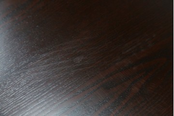 中古　美品　三面栗(クリ)材　引き出し4杯付き　格子戸の水屋箪笥サイドボード　(R-086904)
