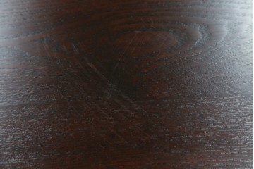 中古　美品　三面栗(クリ)材　引き出し4杯付き　格子戸の水屋箪笥サイドボード　(R-086904)
