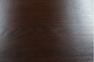 中古　美品　三面栗(クリ)材　引き出し4杯付き　格子戸の水屋箪笥サイドボード　(R-086904)