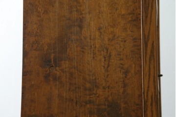 イギリスアンティーク　オーク材　品格と機能美が光るフラップ式ガラス扉の縦型シャツケース　(R-086905)