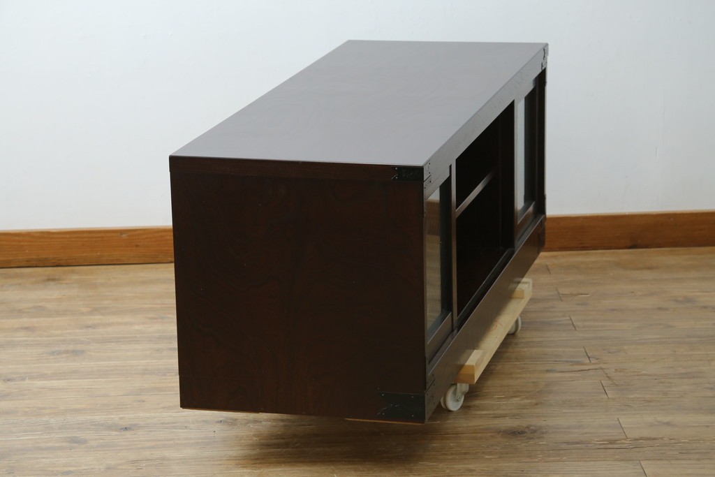 中古　希少な廃番品　青木産業　欅(ケヤキ)材　4way　デザイン性と実用性を兼ね備えたテレビ台　(R-086906)