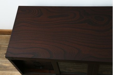 中古　希少な廃番品　青木産業　欅(ケヤキ)材　4way　デザイン性と実用性を兼ね備えたテレビ台　(R-086906)