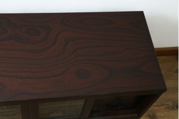中古　希少な廃番品　青木産業　欅(ケヤキ)材　4way　デザイン性と実用性を兼ね備えたテレビ台　(R-086906)