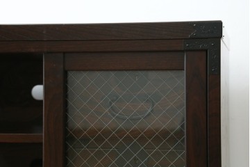 中古　希少な廃番品　青木産業　欅(ケヤキ)材　4way　デザイン性と実用性を兼ね備えたテレビ台　(R-086906)