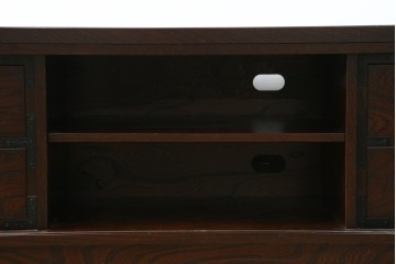 中古　希少な廃番品　青木産業　欅(ケヤキ)材　4way　デザイン性と実用性を兼ね備えたテレビ台　(R-086906)