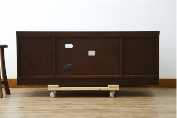 中古　希少な廃番品　青木産業　欅(ケヤキ)材　4way　デザイン性と実用性を兼ね備えたテレビ台　(R-086906)