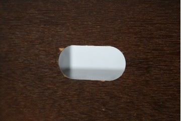 中古　希少な廃番品　青木産業　欅(ケヤキ)材　4way　デザイン性と実用性を兼ね備えたテレビ台　(R-086906)