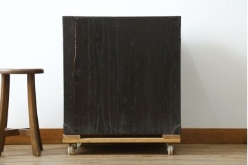 和製アンティーク　明治期　重厚な金具と味わいのある佇まいが魅力の東北小箪笥　(R-086907)