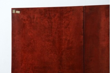 中古　美品　希少!!　アルド・トゥーラ(ALDO TURA)　艶やかな赤褐色が目を引く仔山羊革(ゴートスキン)張りのドレッサー　(R-086908)