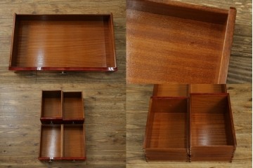 中古　美品　希少!!　アルド・トゥーラ(ALDO TURA)　艶やかな赤褐色が目を引く仔山羊革(ゴートスキン)張りのドレッサー　(R-086908)