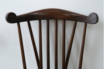 和製ヴィンテージ　九州民芸家具　ゴールドスミス　美しいデザインのアームチェア2脚セット　(R-086910)