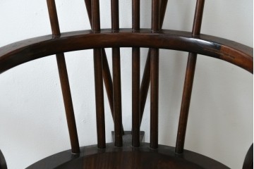 和製ヴィンテージ　九州民芸家具　ゴールドスミス　美しいデザインのアームチェア2脚セット　(R-086910)