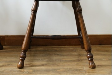 和製ヴィンテージ　九州民芸家具　ゴールドスミス　美しいデザインのアームチェア2脚セット　(R-086910)