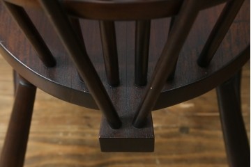 和製ヴィンテージ　九州民芸家具　ゴールドスミス　美しいデザインのアームチェア2脚セット　(R-086910)