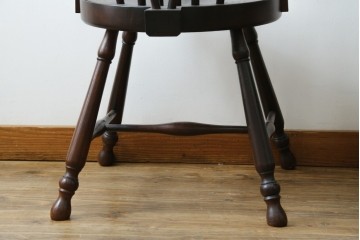 和製ヴィンテージ　九州民芸家具　ゴールドスミス　美しいデザインのアームチェア2脚セット　(R-086910)