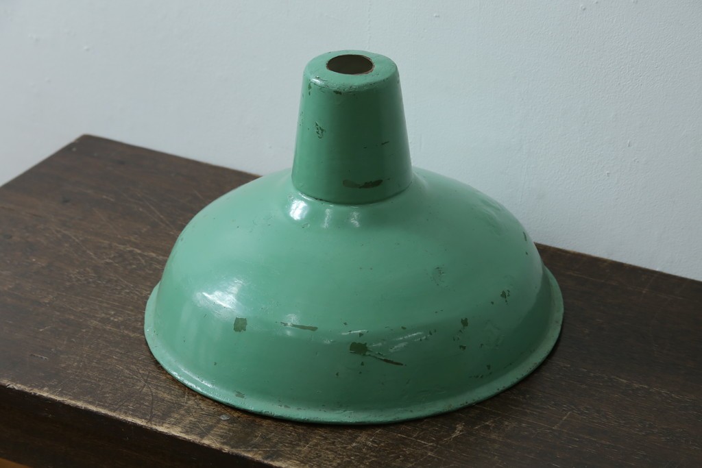 《引っ掛けシーリング式ペンダントライト加工費込み》　イギリスアンティーク　インダストリアル　くすみカラーがおしゃれなペンダントライト　(R-086911)