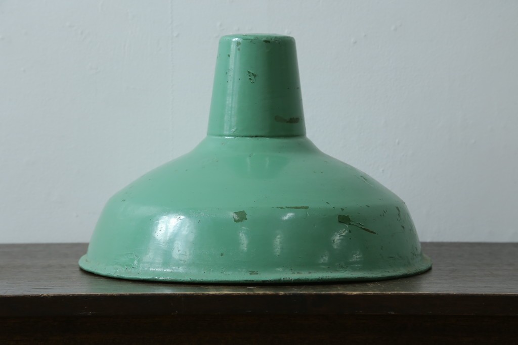 《引っ掛けシーリング式ペンダントライト加工費込み》　イギリスアンティーク　インダストリアル　くすみカラーがおしゃれなペンダントライト　(R-086911)