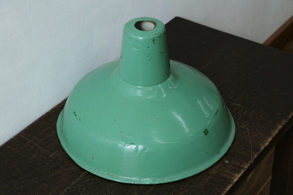 《引っ掛けシーリング式ペンダントライト加工費込み》　イギリスアンティーク　インダストリアル　くすみカラーがおしゃれなペンダントライト　(R-086911)