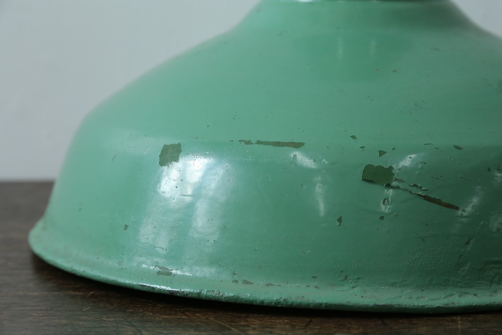 《引っ掛けシーリング式ペンダントライト加工費込み》　イギリスアンティーク　インダストリアル　くすみカラーがおしゃれなペンダントライト　(R-086911)