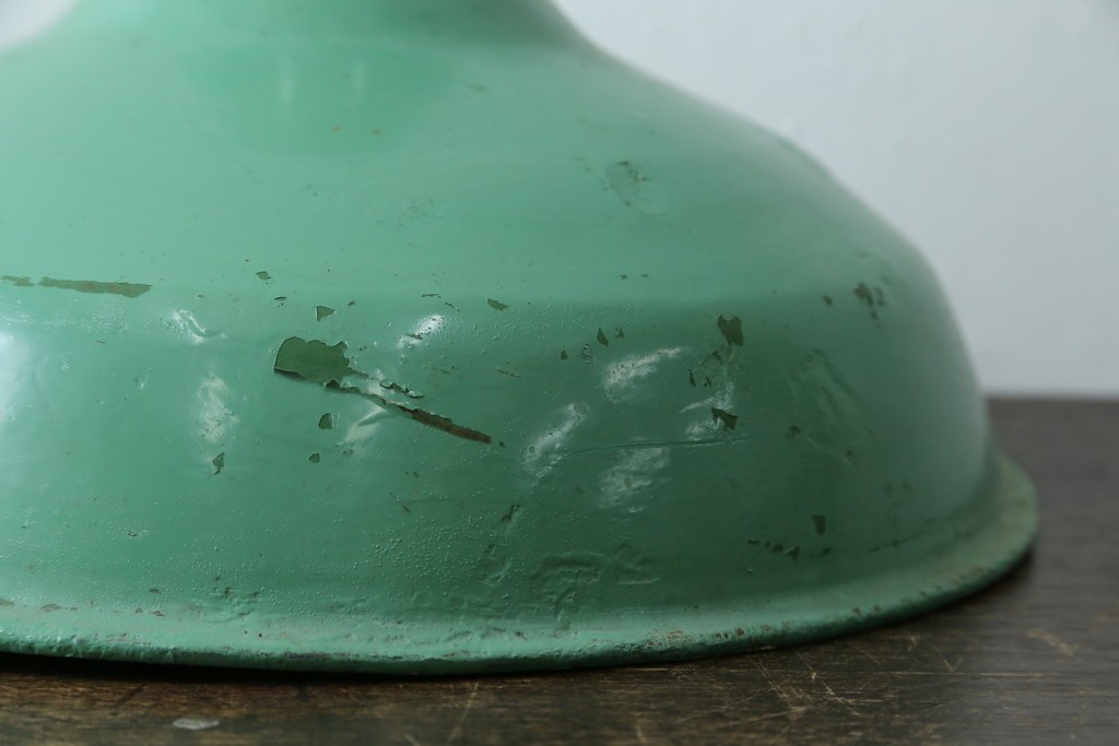 《引っ掛けシーリング式ペンダントライト加工費込み》　イギリスアンティーク　インダストリアル　くすみカラーがおしゃれなペンダントライト　(R-086911)