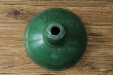 《引っ掛けシーリング式ペンダントライト加工費込み》　イギリスアンティーク　インダストリアル　鮮やかなグリーンが目を惹くペンダントライト　(R-086912)