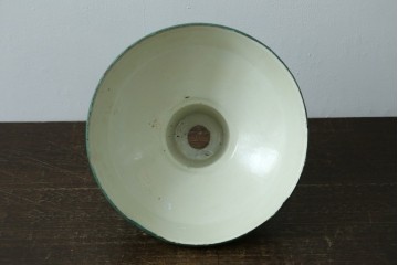 《引っ掛けシーリング式ペンダントライト加工費込み》　イギリスアンティーク　インダストリアル　鮮やかなグリーンが目を惹くペンダントライト　(R-086912)