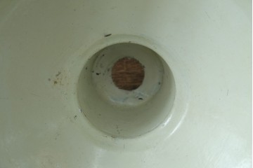 《引っ掛けシーリング式ペンダントライト加工費込み》　イギリスアンティーク　インダストリアル　鮮やかなグリーンが目を惹くペンダントライト　(R-086912)