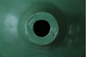 《引っ掛けシーリング式ペンダントライト加工費込み》　イギリスアンティーク　インダストリアル　深みのあるグリーンがおしゃれなペンダントライト　(R-086913)