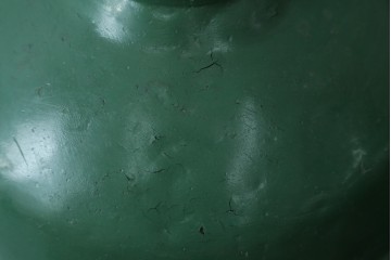 《引っ掛けシーリング式ペンダントライト加工費込み》　イギリスアンティーク　インダストリアル　深みのあるグリーンがおしゃれなペンダントライト　(R-086913)