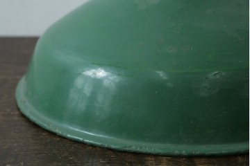 《引っ掛けシーリング式ペンダントライト加工費込み》　イギリスアンティーク　インダストリアル　深みのあるグリーンがおしゃれなペンダントライト　(R-086913)